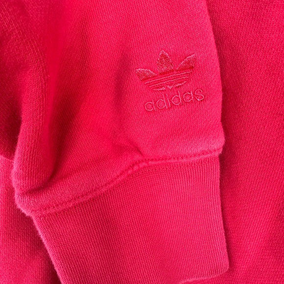 ADIDAS Women's Red and White Striped Hoodie - Picture 6 of 10